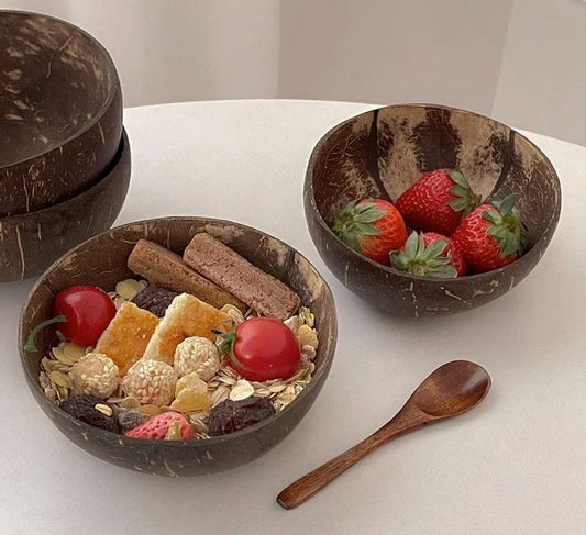 Eco Friendly Coconut Bowl & Spoon Set